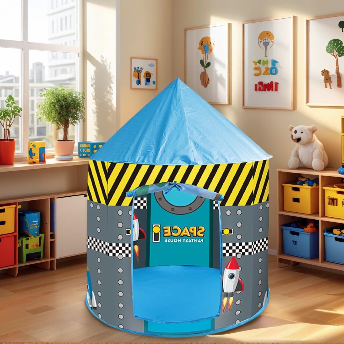 Kids Fun Yurt Play Tent, Portable Outdoor Playhouse, Beach Castle Toy for Boys & Girls, Perfect Christmas Halloween Holiday Gift