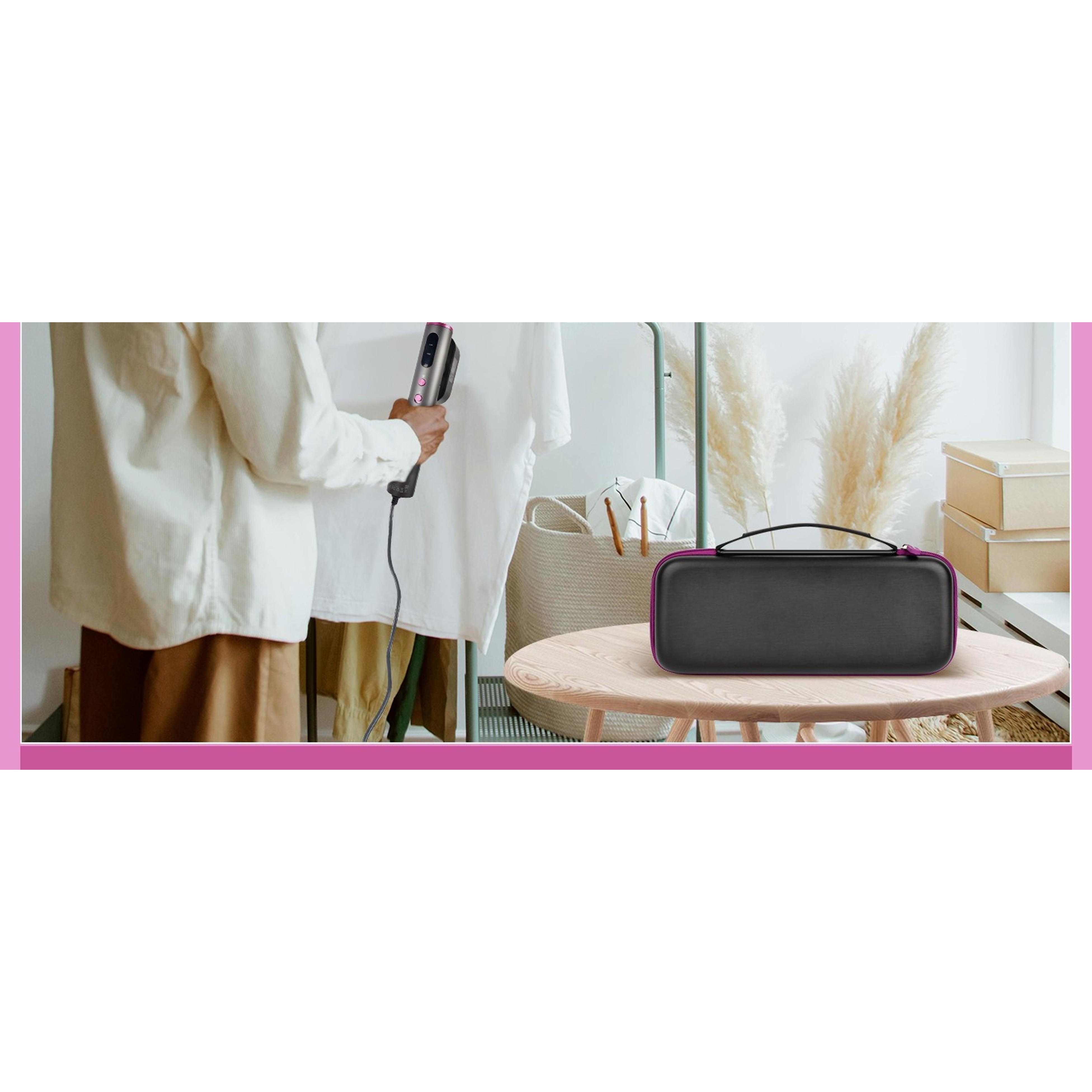Steamer Carrying Case for Portable Handheld Irons, Storage Bag Organizer with Mesh Pocket for Accessories, Black (Box Only)
