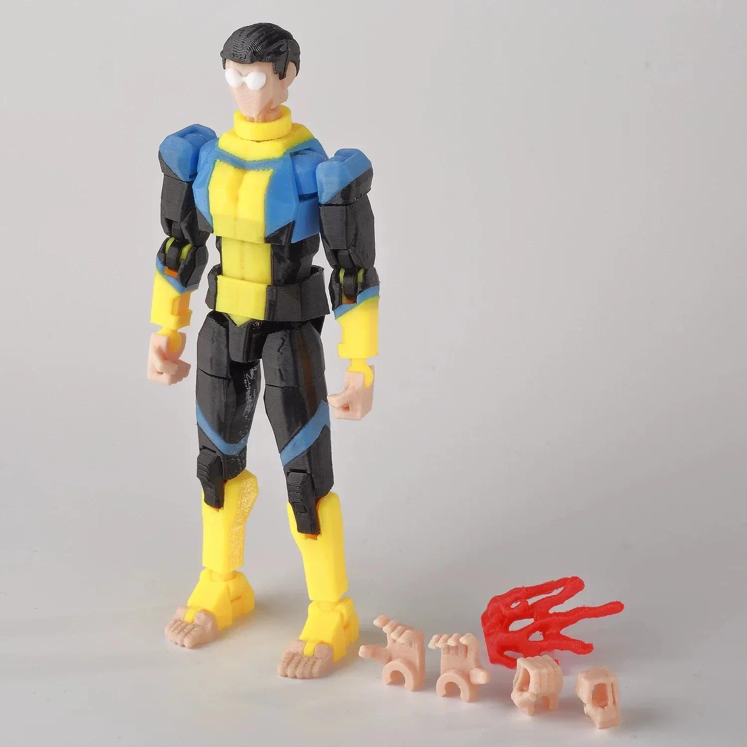 3D Printed Lucky13 Invincibles Tech Jacker Movable Soldier Multijoint Movable T13 Figurines Assembly Mecha Toy Holiday Gift