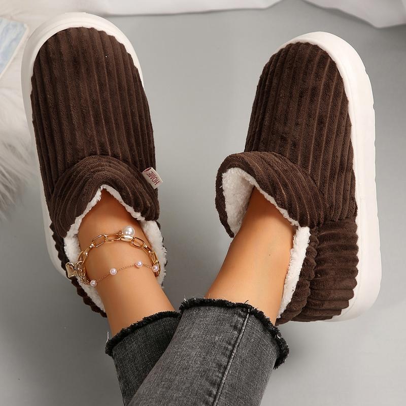 Slippers for Womens Warm Memory Foam Anti-Slip House Shoes Comfortable Cotton Slippers Home Bedroom Shoes Indoor & Outdoor