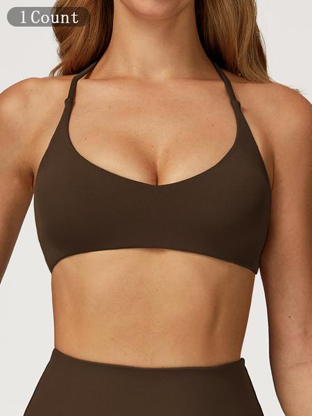 Fast-Drying Yoga Sports Bra with Cross Back Design, High-Intensity Workout Wear for Running and Fitness, Comfortable Activewear for Women, Workout Bras