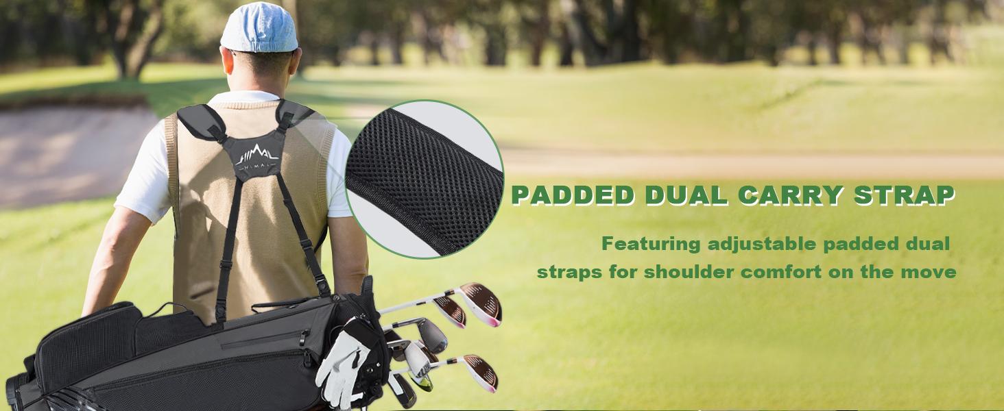 UNIHIMAL Golf Stand Bag with 8 Way Top Dividers, Golf Bags for Men Women, Lightweight Club Bags with Multiple Pockets, Dual Straps