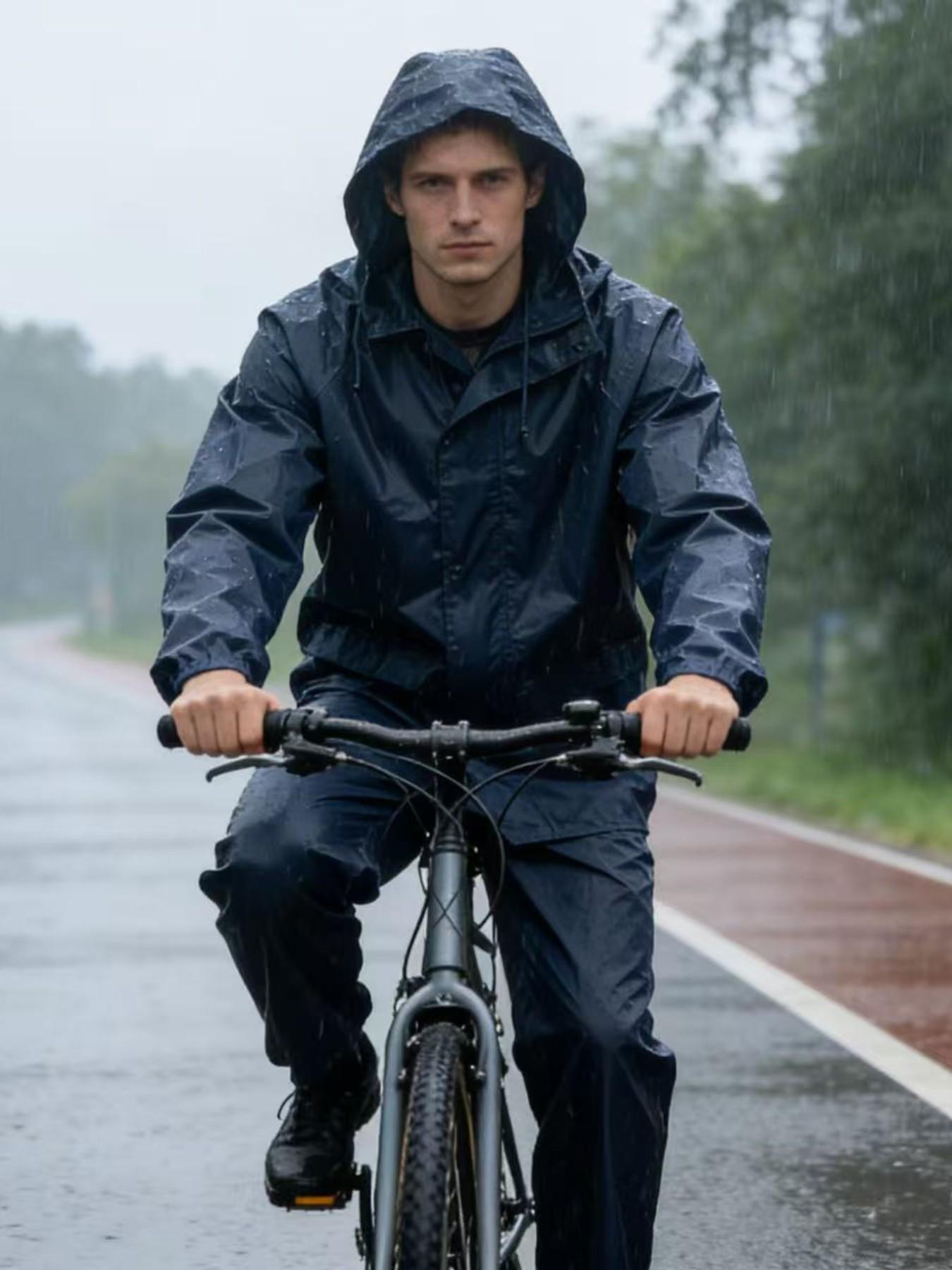 Unisex Raincoat Set, Durable Rain Suit, Separate Design, Jacket and Pants Combo, Windproof Waterproof Material, Ideal for Rainy Days, Rainy Season, Outdoor Walking, Light Outdoor Work