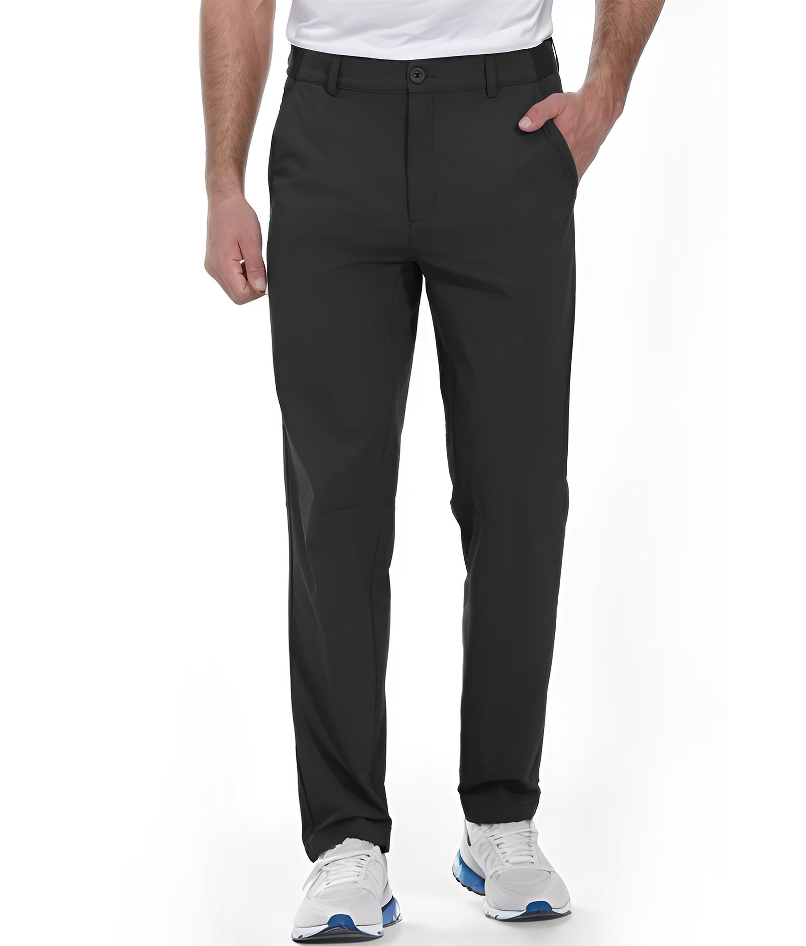 COOFANDY Men's Stretch Golf Pants Lightweight Fitted Casual Pants with Pockets