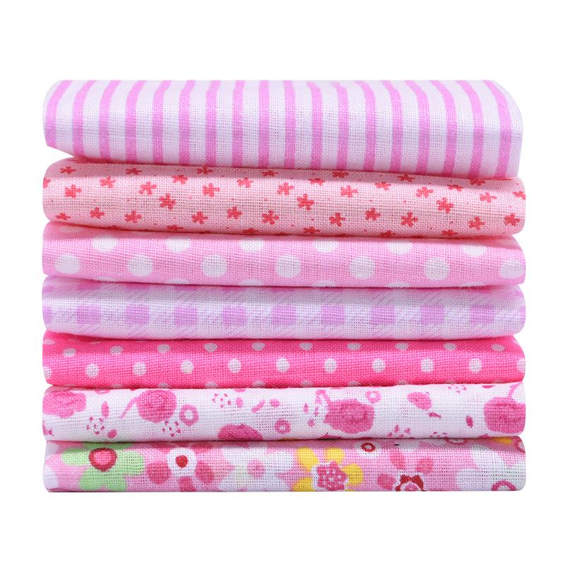 56Pcs Cotton Fabric Bundles, Floral Plaid Polka Dot Quilting Fabric for DIY Sewing Craft
