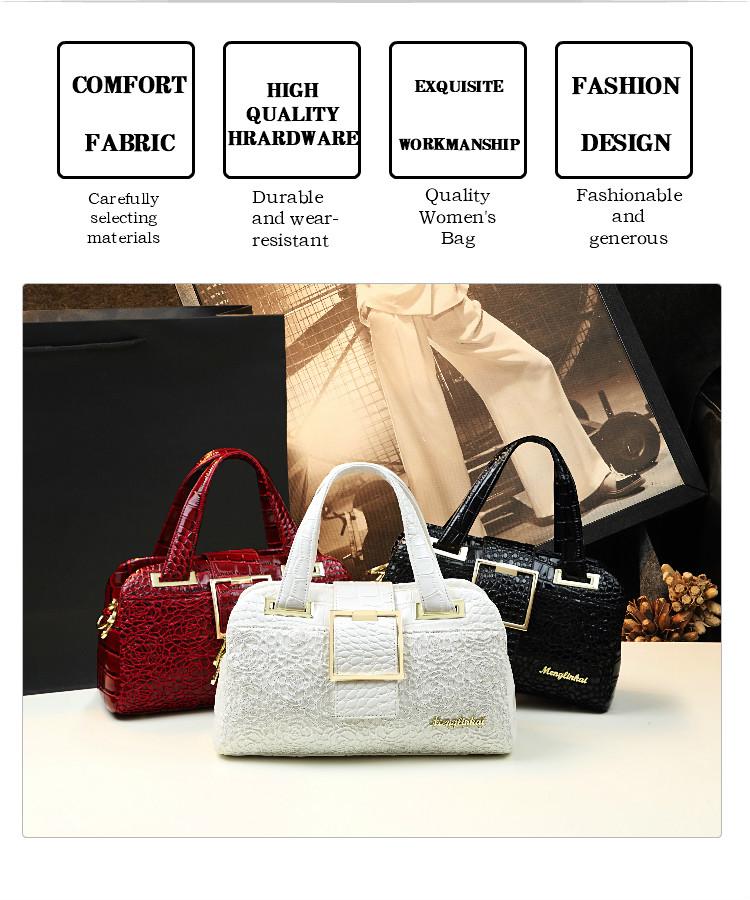 2026 New Bordeaux Boston Bag, Lace Crocodile Texture Embossed Pillow Bag, Luxury Handbag for Women, Crossbody Shoulder Bag