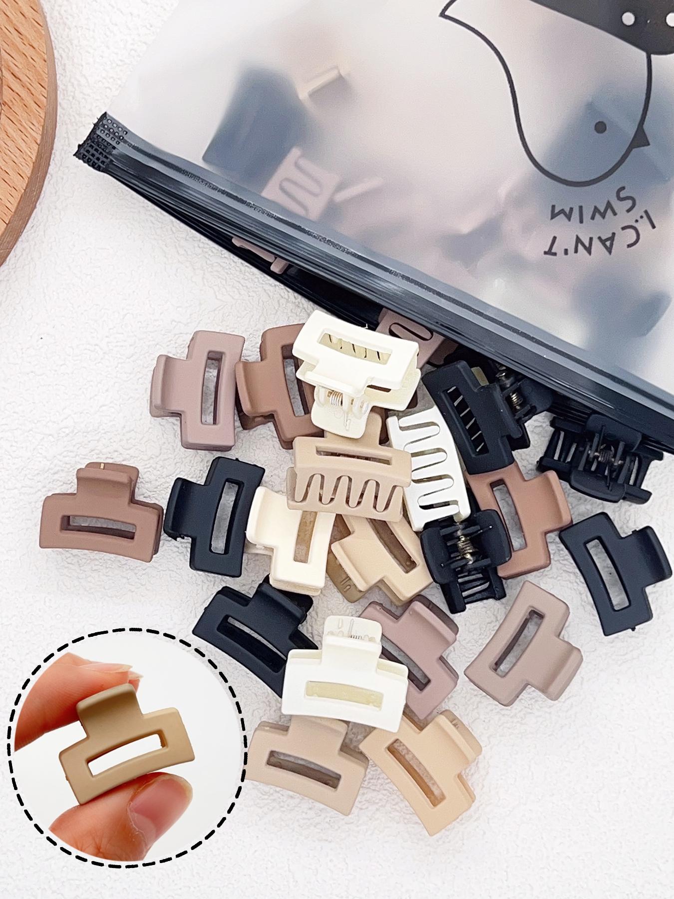 10/20pcs 2.5cm Fashionable Mini Hair Clips, Versatile Bangs Clip, Small Simple Hair Claw Clamp, Retro Vintage Style Hair Jaw Clip Hair Clamps Hair Clutch Hair Catcher Clip, School Stuff, College, Flat Claw Clips