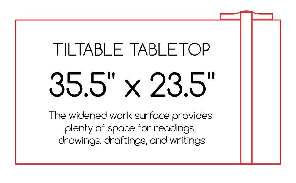 MEEDEN Wood Drafting Table,Artist Drawing Table with Height Adjustable & Tilting Large Surface Tabletop,Studio Painting Table,Art Craft Desk for Writing,Reading,Working Desk,Walnut Color