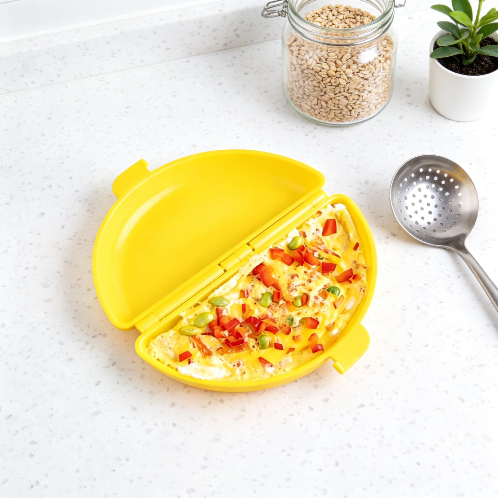 1pc Microwave Egg Cooker & Steamer - Reusable Non-Stick Egg Poacher Tray , Easy Breakfast Prep, for Fluffy Omelettes, Steamed Vegetables & Poached Eggs, Breakfast Cooker for Home & Restaurant Kitchens- Perfect for Steamed Eggs, Cake Molds