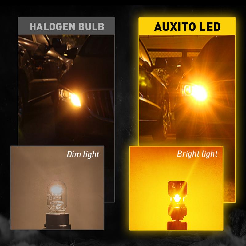 AUXITO Latest CANBUS LED Tail Brake Turn Signal Light Bulbs ,4000LM 600% Brighter,Built-in Resistor ,Anti Hyper Flash,Error-Free,Plug and Play,Reverse Backup Stop Light DRL/Parking Light，Select Bulb Model: 7440 / 7443 / 3156 / 3157 / 1157