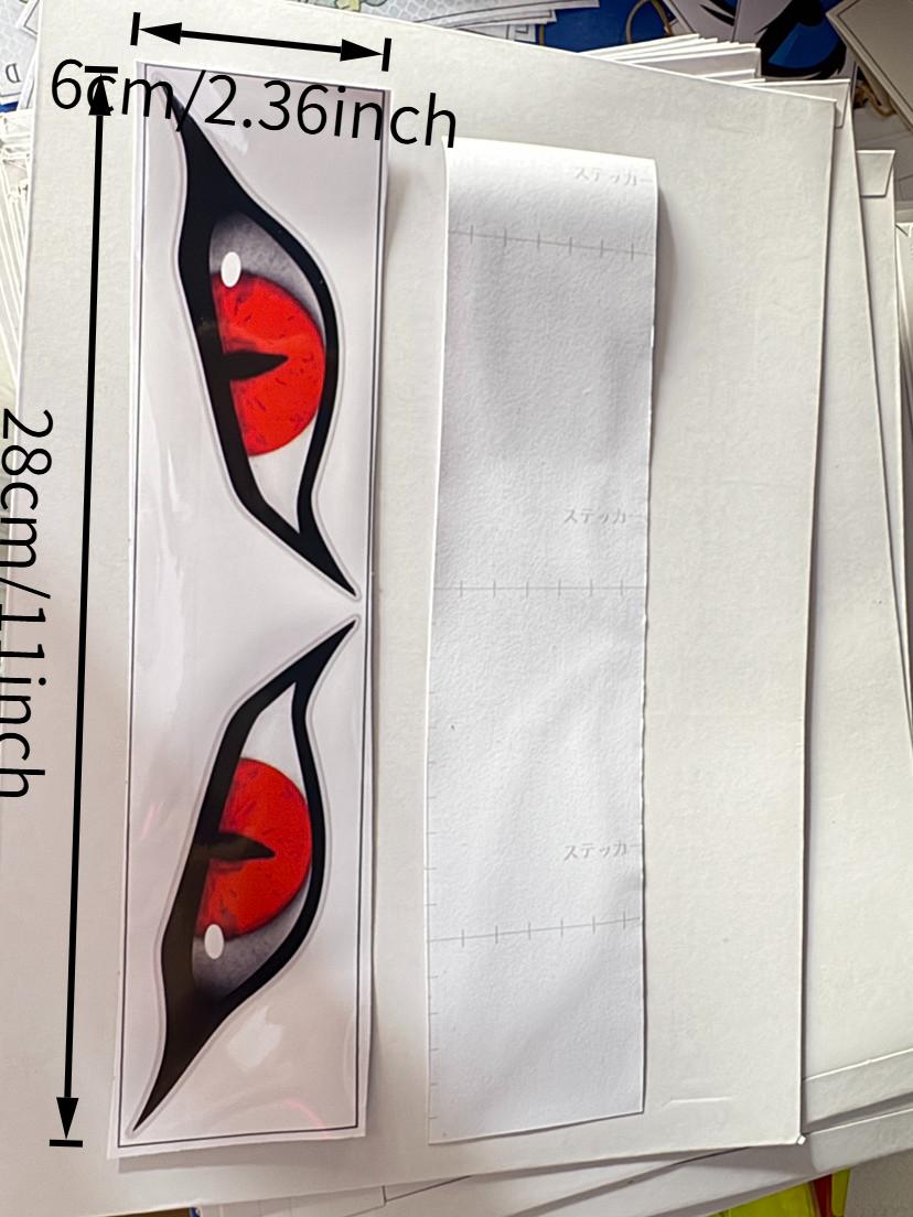 Raptor Eye Evil Eye Decal Auto Accessories - Cool Car Decorations, Rearview Mirror Adhesive Sticker, Sun Protection, Water-Resistant for Rain, Scratch-Resistant, Easy Apply Stylish Exterior Decor, Stickers, Adhesive Sticker, Easy Apply-YY2