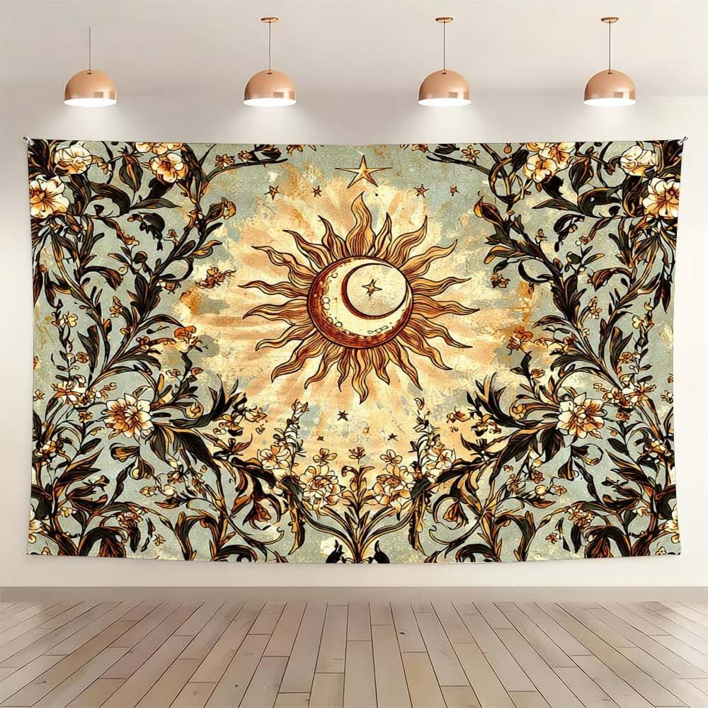 Theme Wall Hanging Tapestry, Enhance Home Atmosphere, Suitable for Living Room, Bedroom, Daily Gatherings, Artistic Fabric Background Decor