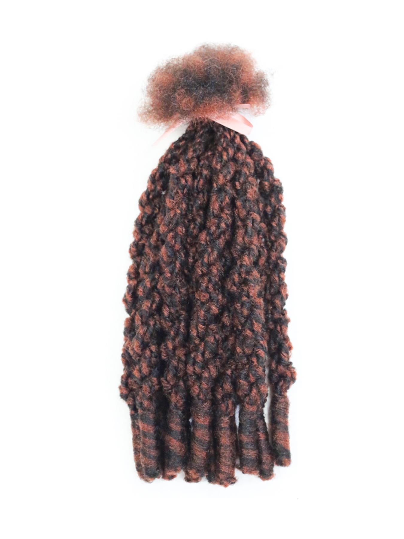 Double Twist Men's Crochet Hair Extensions, 14 Inches, 12 Pieces, Lemon Braid Style, Stylish and Versatile Hair Accessories
