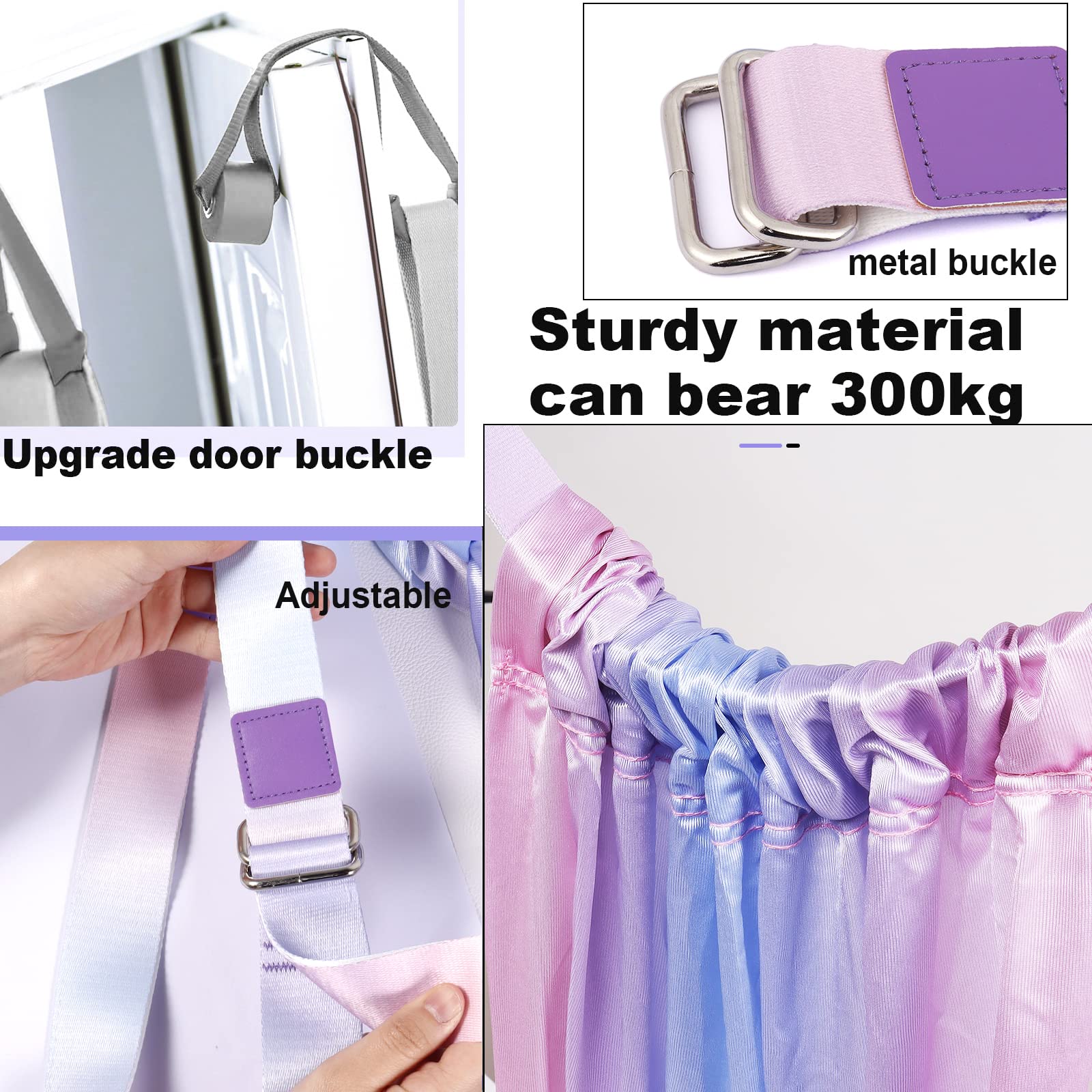 Colorful Aerial Yoga Hip Flexor Rope, One Leg Split Training Elastic Band, Inversion Split Hip Flexor Yoga Aid Rope, Stretching Equipment