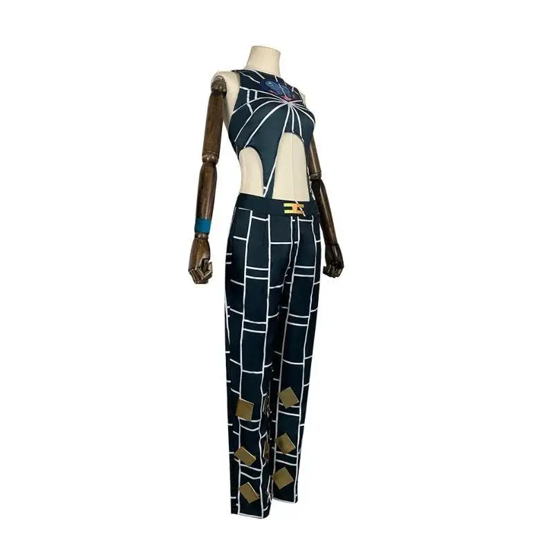 Anime Jolyne Cujoh Cosplay Costume JoJos Bizarre Adventure Cosplay Stone Ocean Jolyne Cujoh Uniform Halloween Party Clothes Girl