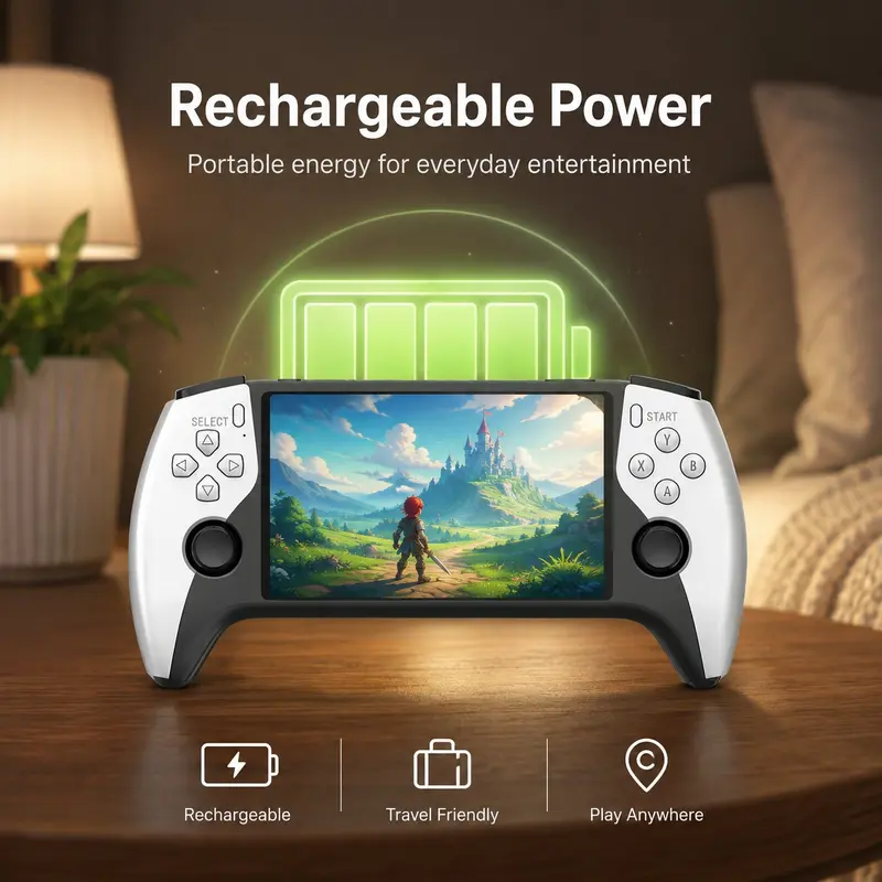 New Sf3500 Portable Handheld Game Console, 5-Inch IPS HD Screen, Retro Arcade Simulator, Dual Player, TV Compatible, Rechargeable, Comfort Grip, Video Game Console New Sf3500 Portable Handheld Game Console, 5-Inch IPS HD Screen, Retro Arcade Simulator, Dual Player, TV Compatible, Rechargeable, Comfort Grip, Video Game Console