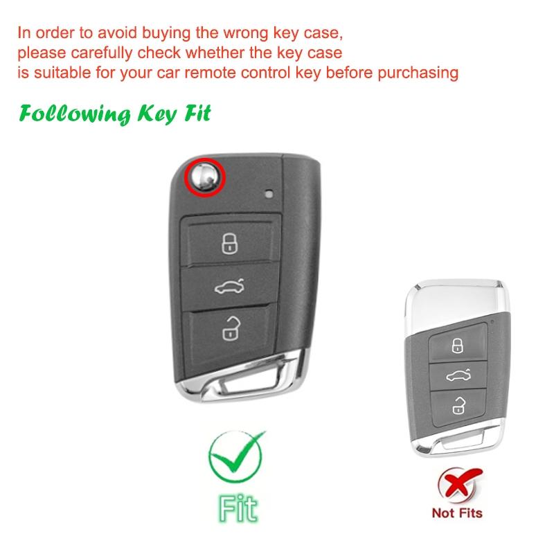 for Volkswagen Key Protection Cover Key Fob Protector Soft Durable Tpu Material 360 Degree Protection for VW Golf Gti Tiguan Atlas Polo Jetta 3 Buttons
