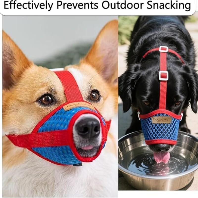Breathable Mesh Dog Bite Proof Muzzle, Universal Size Pet Mouth Guard, Prevents Barking, Comfortable and Durable, Ideal for Active Dogs