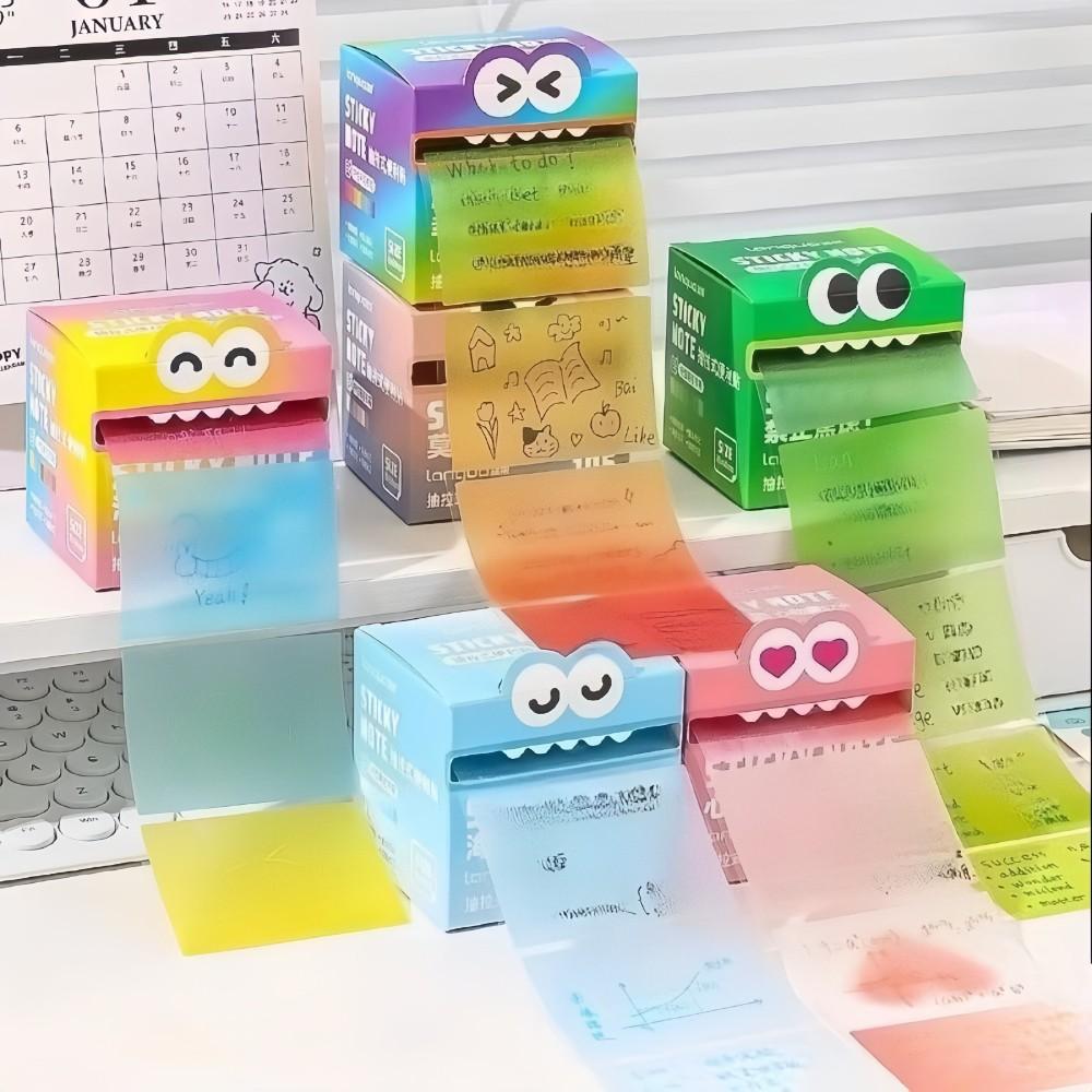 105pcs Rainbow Dopamine color matching pearlescent waterproof post-it notes, pull-out design and easy to use self-adhesive post-it, which is the first choice for colorful and interesting stationery gifts in families, schools and offices.