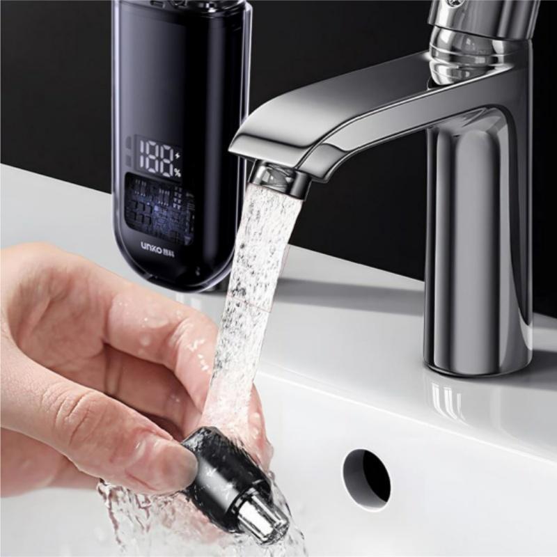 Nose Hair Trimmer for Men Women Rechargeable Painless Eyebrow Facial Hair Shaver LED Display Waterproof Dual Edge Blades Clipper Compact Portable IPX7 Safe Distance Trimming Nose Hair Trimmer for Men Women Rechargeable Painless Eyebrow Facial Hair Shaver LED Display Waterproof Dual Edge Blades Clipper Compact Portable IPX7 Safe Distance Trimming