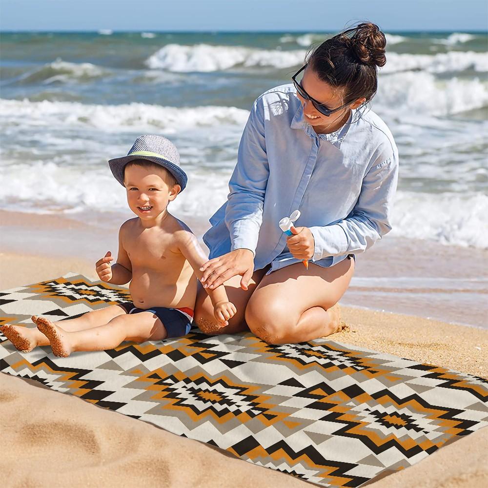 Southwestern/Boho/Aztec Geometric Digital Print Beach Towel, Quick Dry Pool Towel, Ideal for Camping & Bath, Perfect Gift for Beach Pool & Vacation Goers