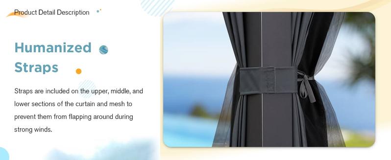 EROMMY Louvered Pergola Outdoor Hard Top Pergola with Aluminum Frame and Adjustable Metal Rainproof Roof for Garden & Patio, Curtains and Netting Included, Gray-Black,White