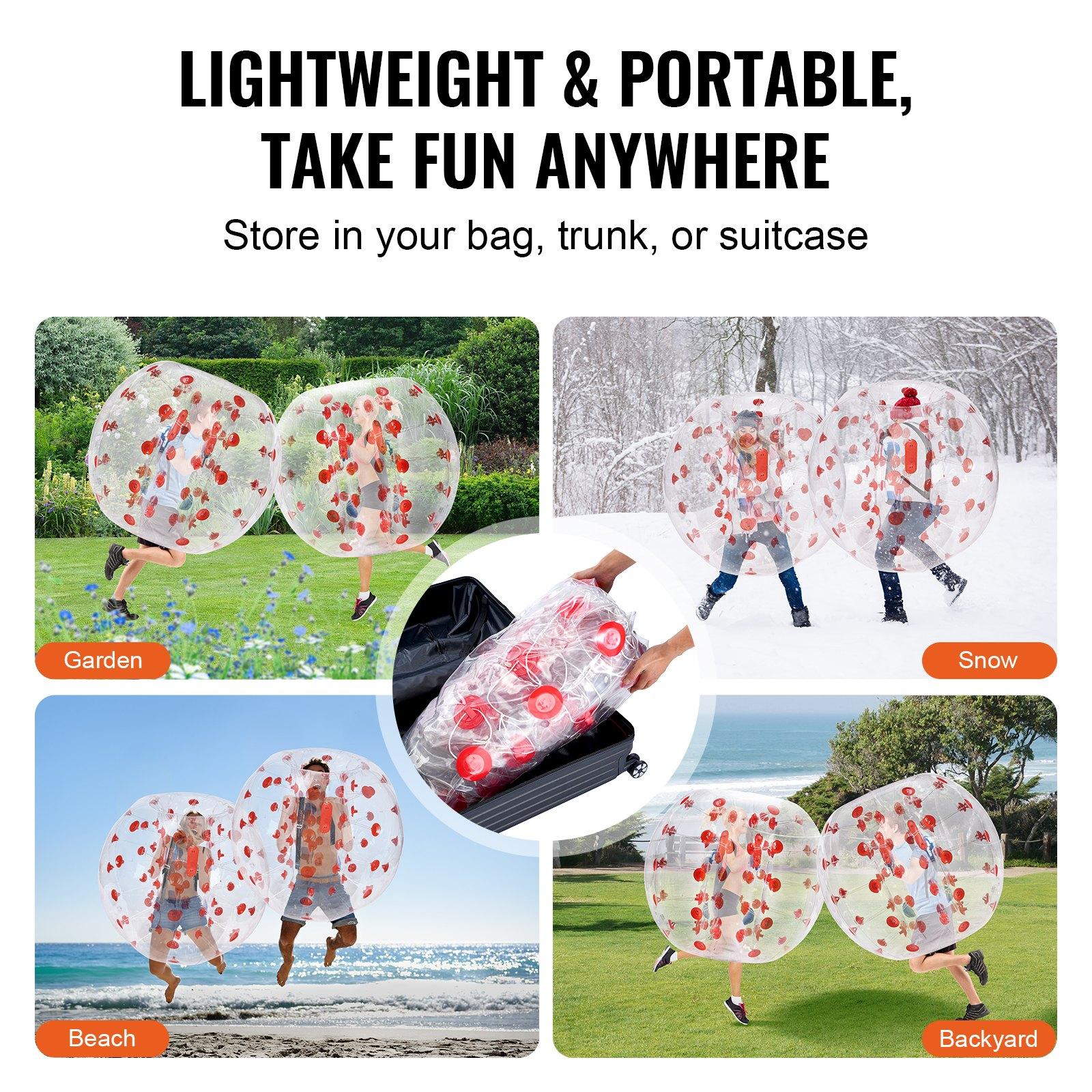 VEVOR Inflatable Bumper Ball 1-Pack, 4FT/1.2M Body Sumo Zorb Balls for Teen & Adult, 0.8mm Thick PVC Human Hamster Bubble Balls for Outdoor Team Gaming Play, Bumper Bopper Toys for Garden, Yard, Park VEVOR Inflatable Bumper Ball 1-Pack, 4FT/1.2M Body Sumo Zorb Balls for Teen & Adult, 0.8mm Thick PVC Human Hamster Bubble Balls for Outdoor Team Gaming Play, Bumper Bopper Toys for Garden, Yard, Park