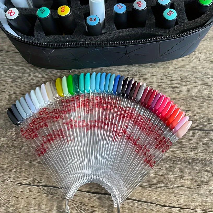 50 Nail Display Tips Transparent Sample Gel Polish Color Chart, Manicure Practice Tools, Single Item, No Ca Prop 65 Warning