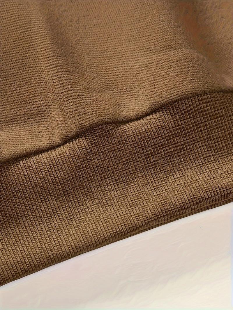 Casual hoodie and sweatpants set - fleece lining, long sleeves, printed design | machine washable