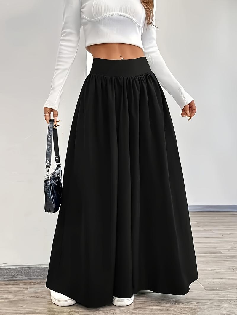 New Casual Fashion Solid Color High Waist Plus Size Skirt, Comfortable and Stylish Half Skirt for Everyday Wear New Casual Fashion Solid Color High Waist Plus Size Skirt, Comfortable and Stylish Half Skirt for Everyday Wear