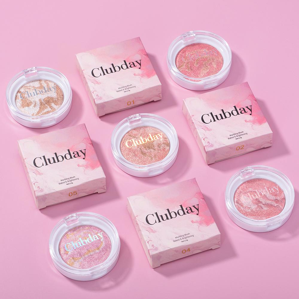 5-color marble-patterned blush, with soft and smooth texture, long-lasting and highly pigmented. It offers a natural shimmering effect, enhancing the complexion and can also be used as eyeshadow and contouring.