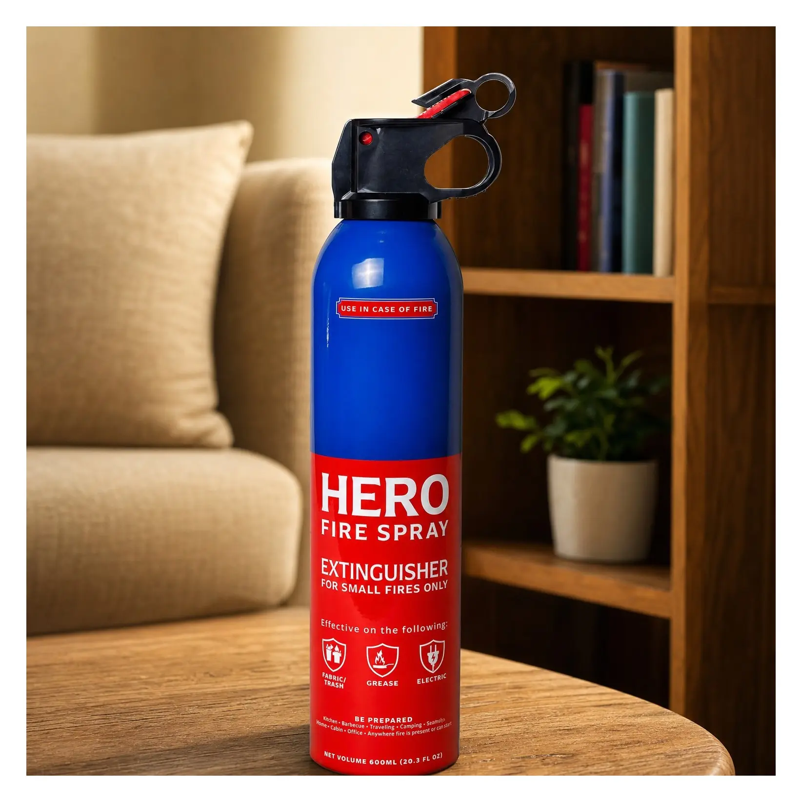 Fire Spray, Mini Fire Extinguisher for Home & Car, 1 Pack | Non-Toxic Formula With Compact One-Hand Use For Grease, Electrical And Small Open-Flame Emergencies At Home Or CampingGift