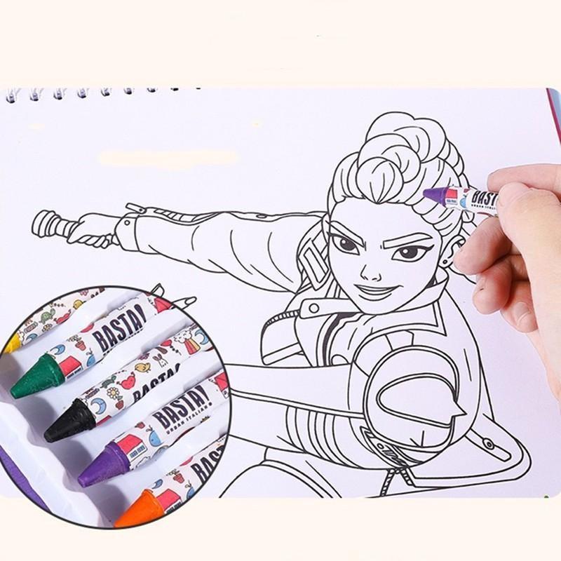 K-Pop Anime Paint Coloring Book  Drawing Book Safe Painting Coloring Graffiti Book，Kpop Drawing Art Kit Gifts for Kids Girls Boys Teens, Art Set ,Crayons,Colors Brush Paint Pens for  Painting, Card Making, DIY & Art Supplies modelpaintingm.