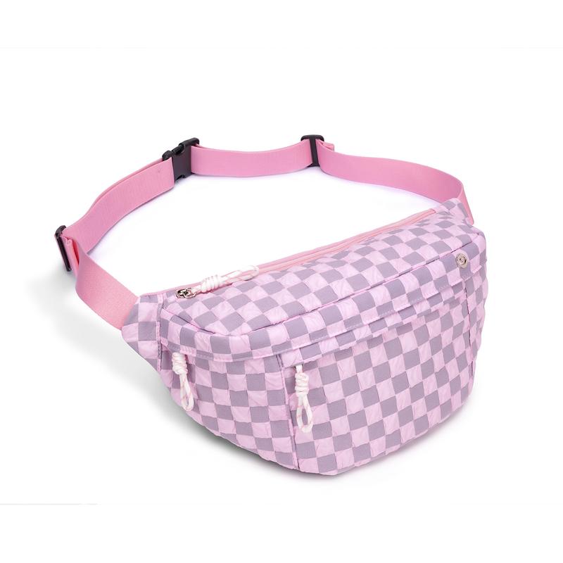 CN6089  Casual Versatile Large CapacityCrossbody Bag, Niche Design CheckerboardWaist Bag Phone Bag, Multi-functionalFashion Essential for Easy Travel andExpanded Storage  TikTokShopHolidayHaul