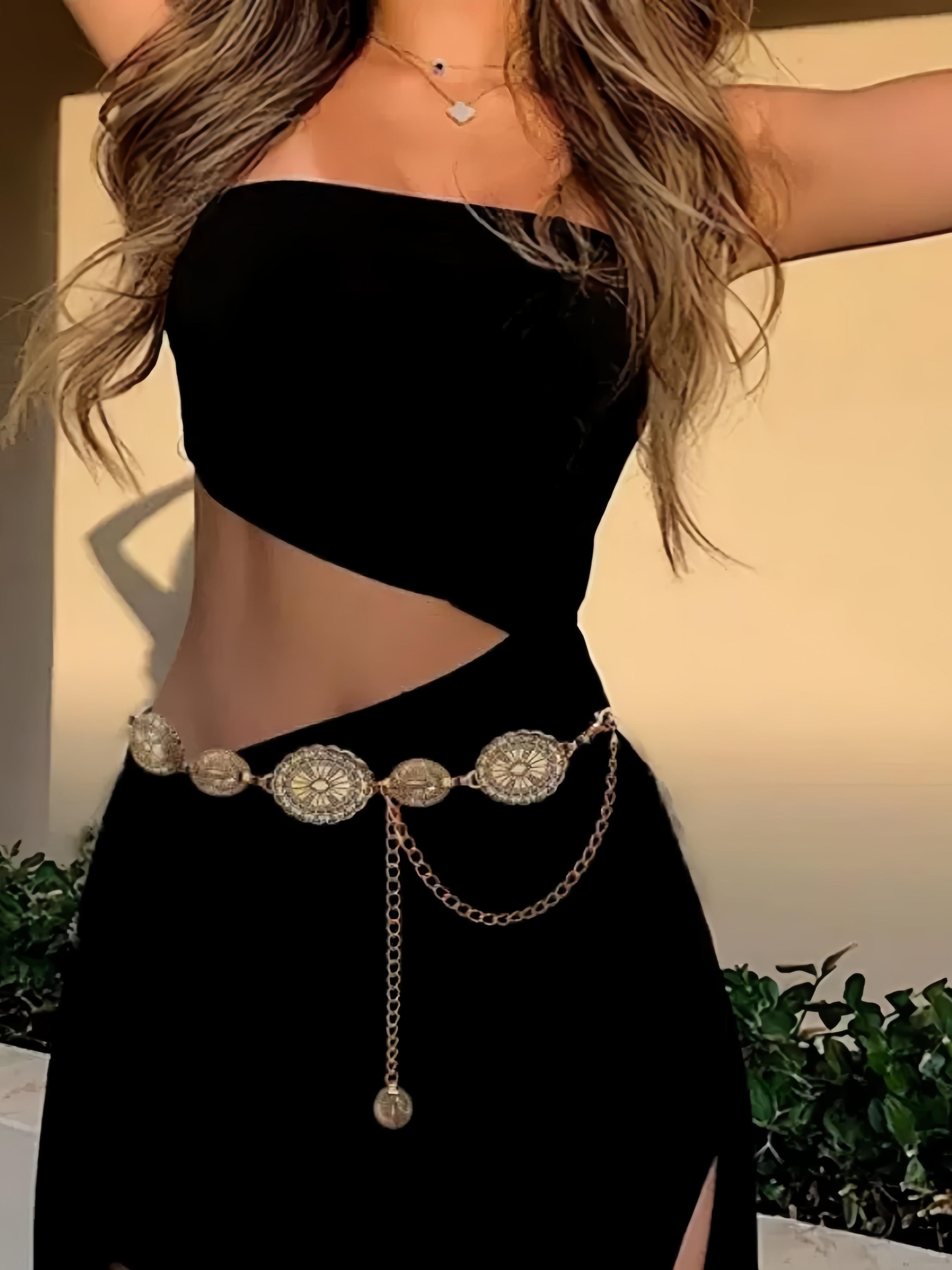 Vintage Weshimia Style Waist Chain, Fashion Metal Chain Belt, Summer & Campus Decoration, Stylish Accessory for Women