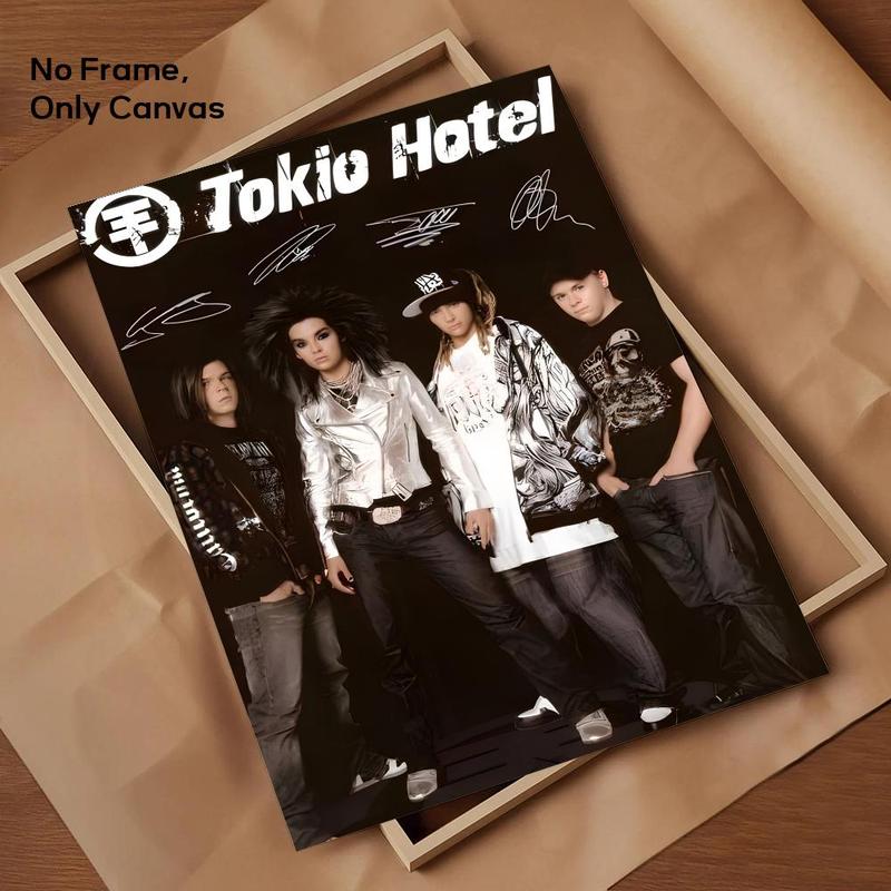 PIKPAKA German Rock Band Tokio Hotel Poster High-Definition Waterproof Wall Art Stickers | Premium DIY Removable Decals for Home & Office | Fade-Resistant, Easy to Apply Vinyl Poster for Living Room, Bar, Shop | Multiple Sizes, Durable & Easy to Clean