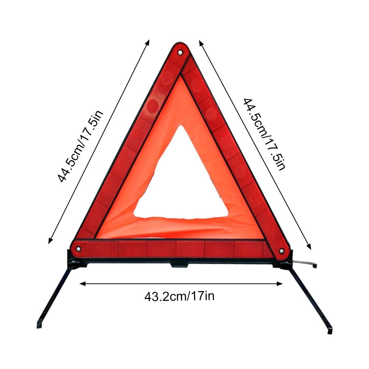 Traffic Safety Triangle Car Reflective Triangle, Car Parking Failure Folding Warning Sign, Essential Roadside Emergency Tool