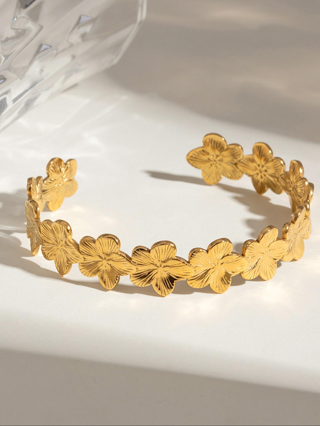 Women's Stainless Steel Bracelet, Summer Vacation Beach Jewelry, Non-Fading Plated, High-Quality Daily Accessory Gift