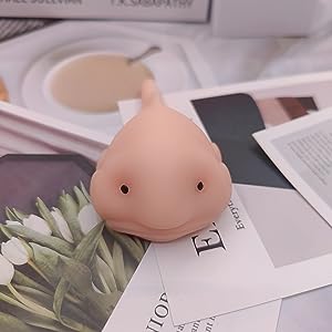 Cute Blobfish Toy, Scented, Fidget Blob Fish Mochi Toys, Stress Relief Squeeze for Kid and Adult, Sensory Toy for Autism, Birthday, Christmas, Office, Stocking Stuffer Gift