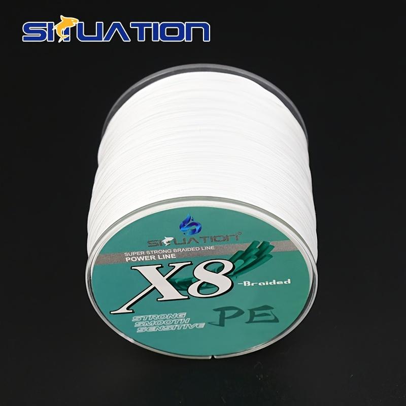 SIIUATION 300M-328YDS super strong fishing line, 8 strands of multi thread PE wear-resistant braided wire, 12 25 40 60 80 100 pound smooth long throw