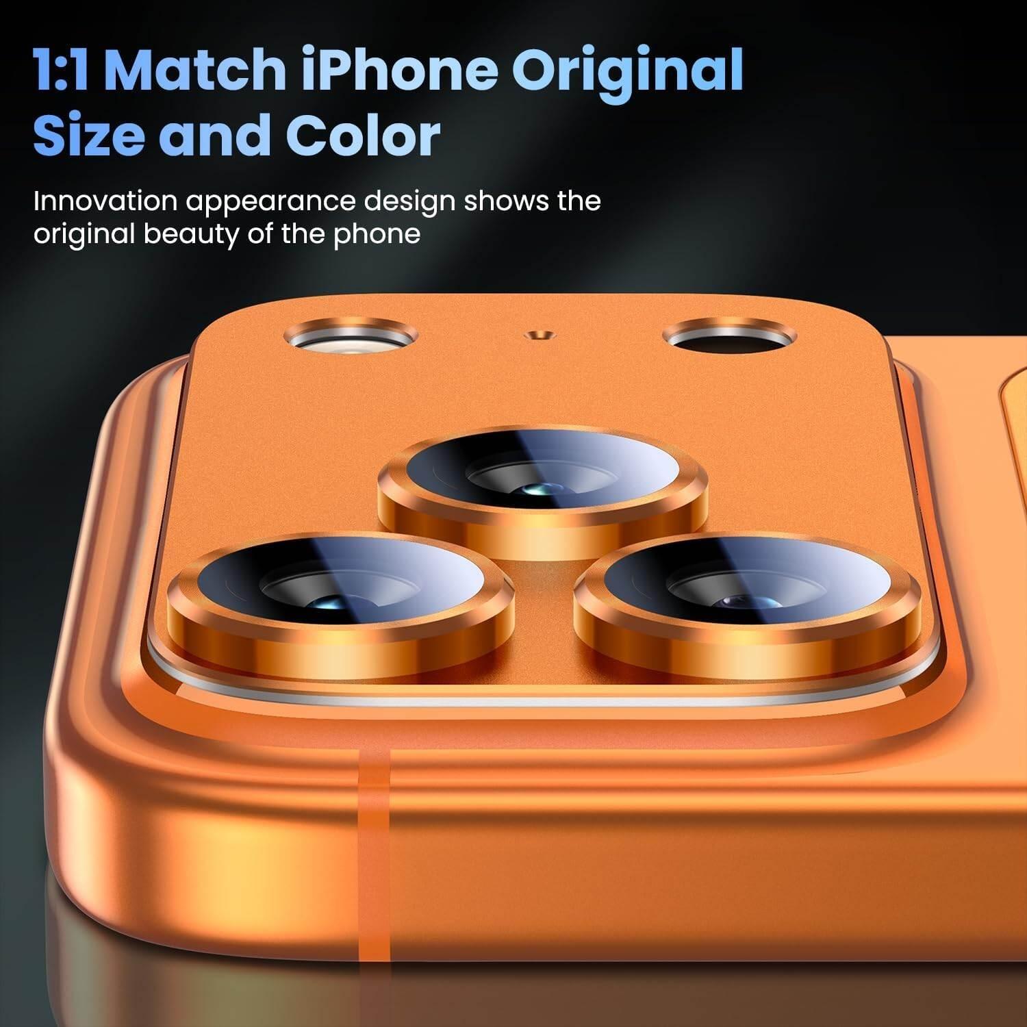 Metal Frame Tempered Glass Camera Lens Protector for iPhone 17 Pro Max/17 Pro Smartphone, 9h Hardness, Anti-Scratch, Ultra HD Clear, Installation, Accessories