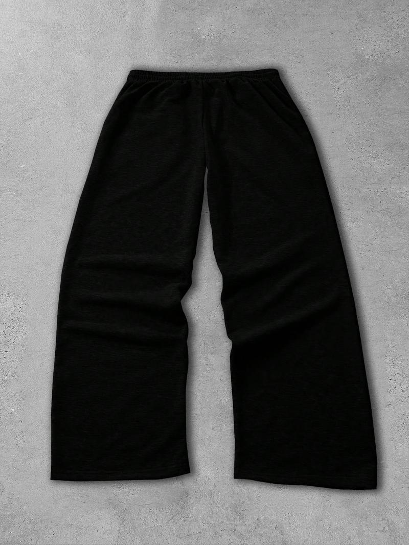 Men's Straight Leg Long Pants Gothic Print, Casual Fashion Bottoms, Comfortable and Stylish, Perfect for Daily Wear