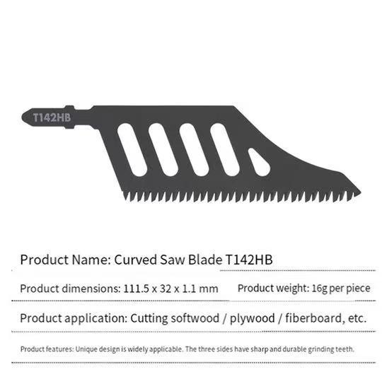 5-Pack T-Handle Jig Saw Blades High Quality Steel for Precision Cutting and Durable Performance