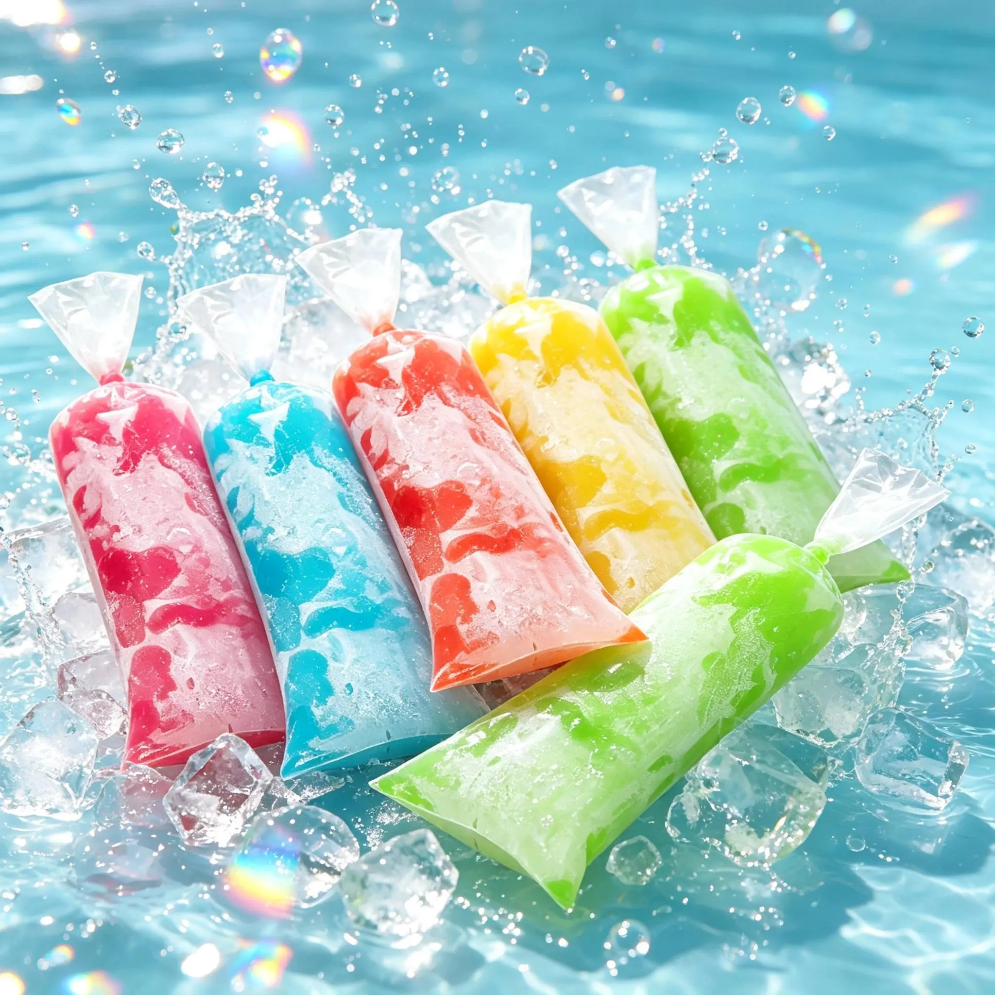 100-Pieces Heat-Sealable Transparent Disposable Freezer-Safe Kitchen Bags, DIY Popsicle Bags for Homemade Frozen Treats (Unisex Sports & Outdoor Mold Wrappers)