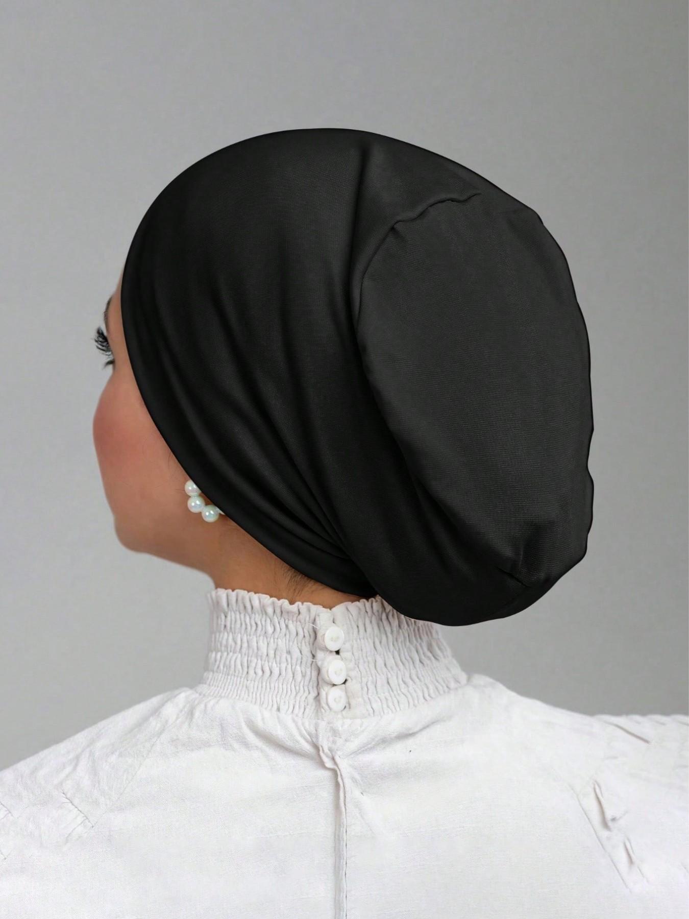 1pc Fashionable Milk Silk Inner Hijab Cap, Elegant Breathable Underscarf for Women, Muslim Undercap , Daily Use, Prayer, Casual Wear, Sleep Hat