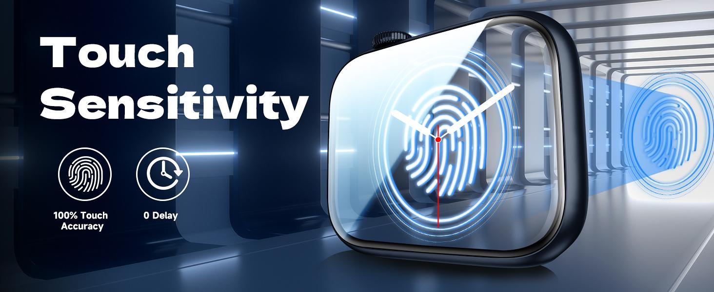 MAGIC JOHN Apple Watch Ceramic Screen Protector 2 Pack Easy Install Smooth Touch Anti Shock HD Clear Full Coverage