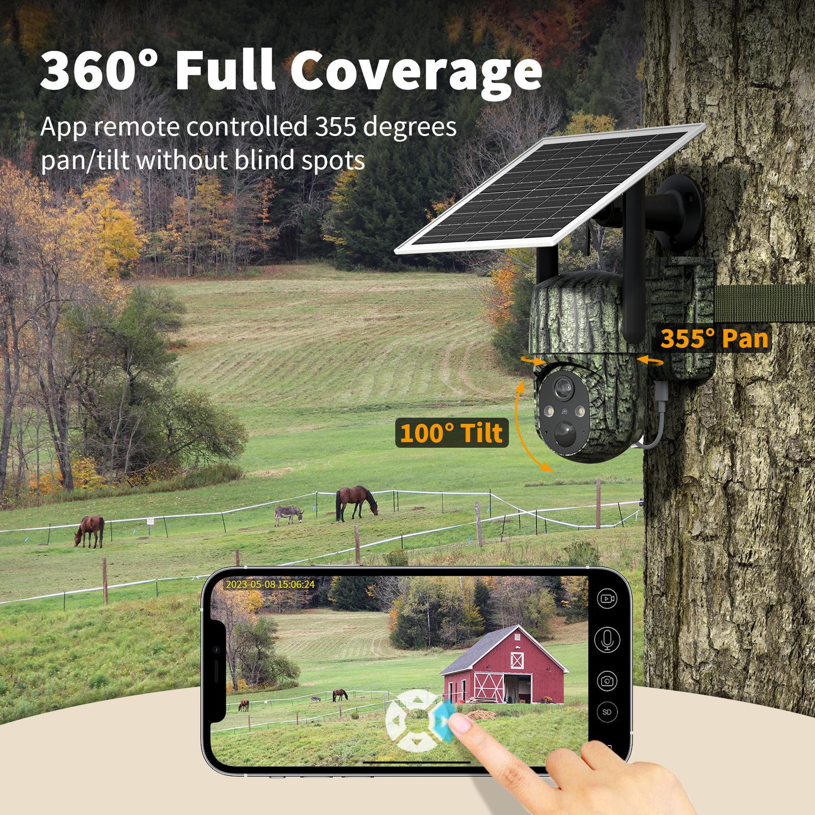 Cellular Trail Camera 4G LTE with Solar Panel, 2K HD Live Video Game ...