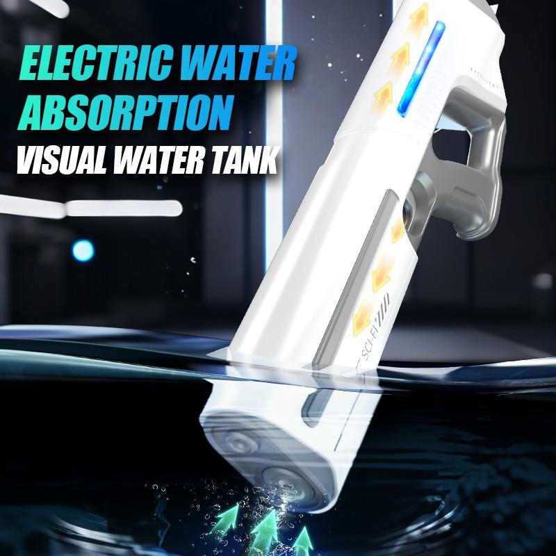 Bestselling Electric Continuous Fire Water Gun, Pulse Light Electric Water Gun, Summer Water Toy, Automatic Suction Fill Water Gun
