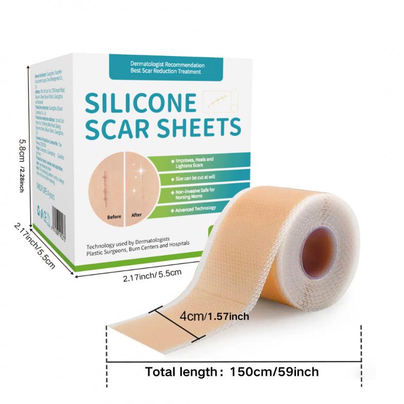 Silicone Scar Sheets, Professional Breathable Scar Tape, Skin-friendly Scar Tape for All Skin Types, Sports Tape for Women & Men