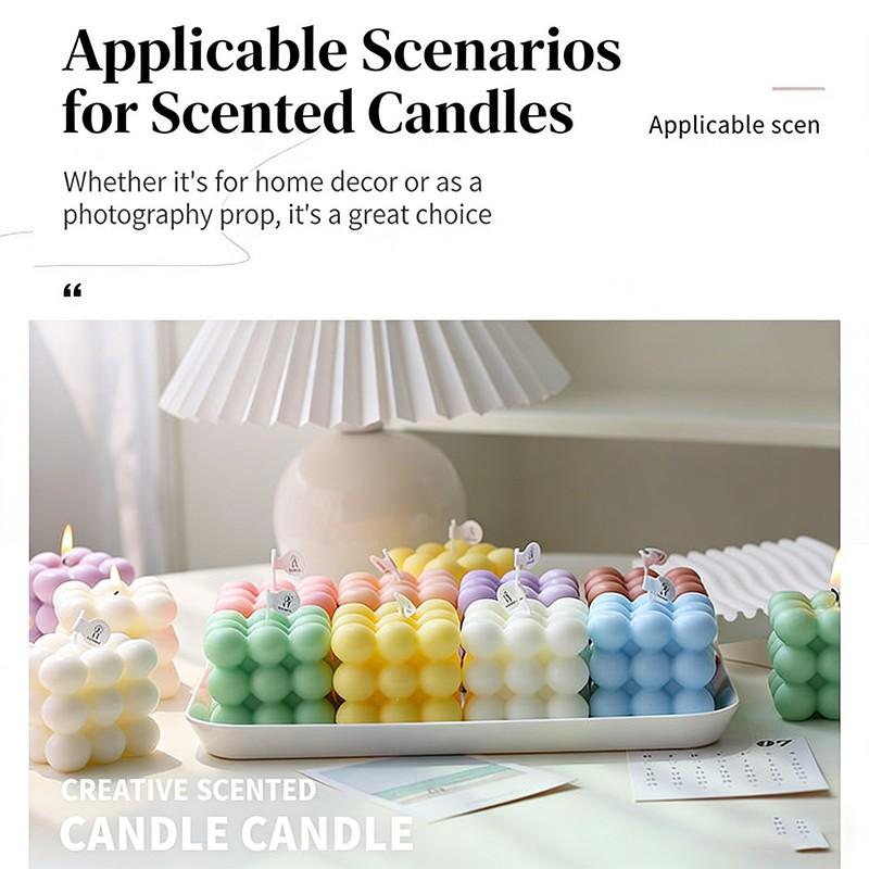 Aromatherapy Candle, Cube Shape, Romantic Decoration, Desktop Ornament, Handmade Atmosphere, Scented Candle, Gift for Expressing Love